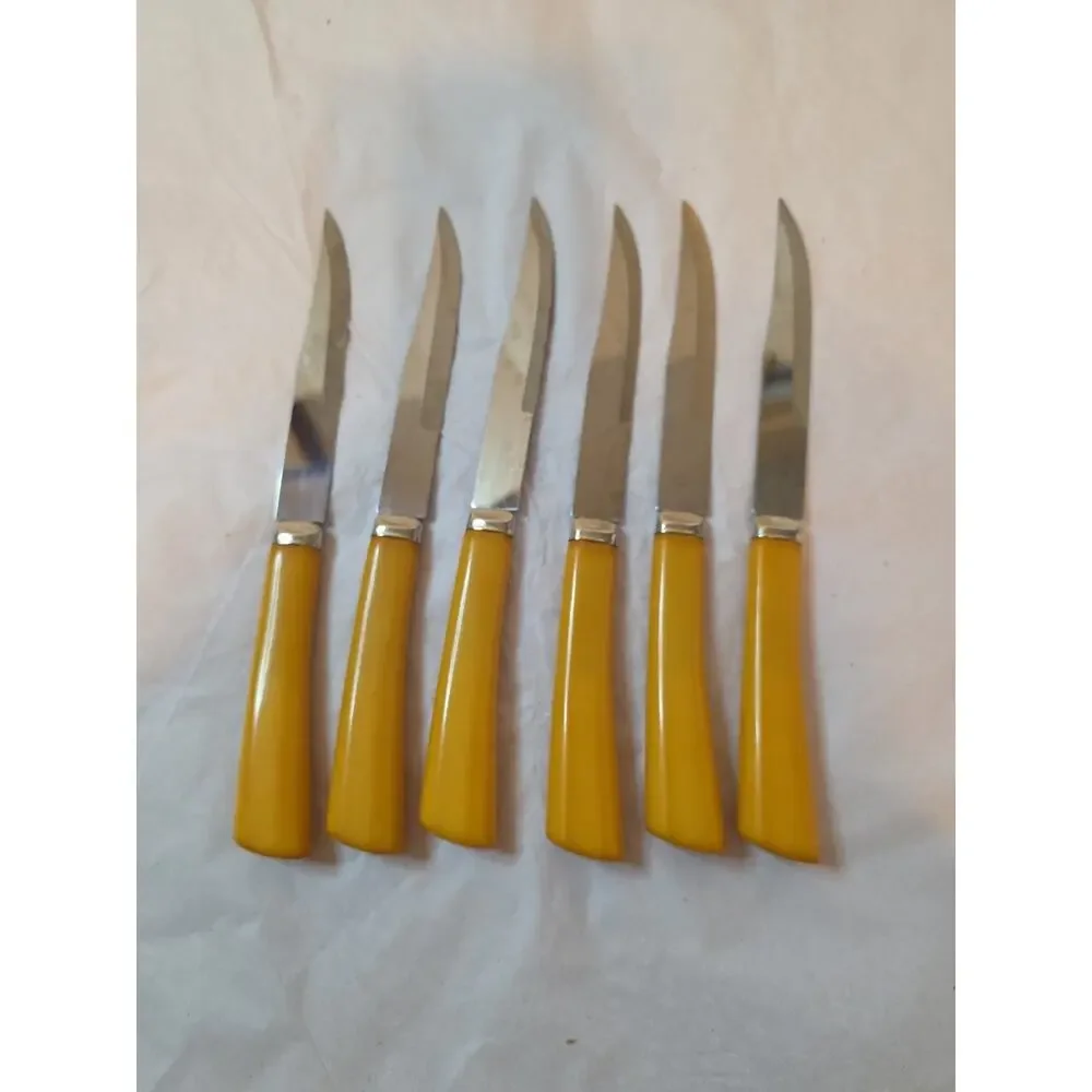 VTG - 6 Piece Knife Set - Westall Richardson John Hull Stainless Steel England